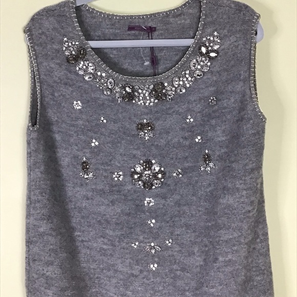 Jessica  Gray sleeveless sweater Dress Women size Large - Picture 6 of 11